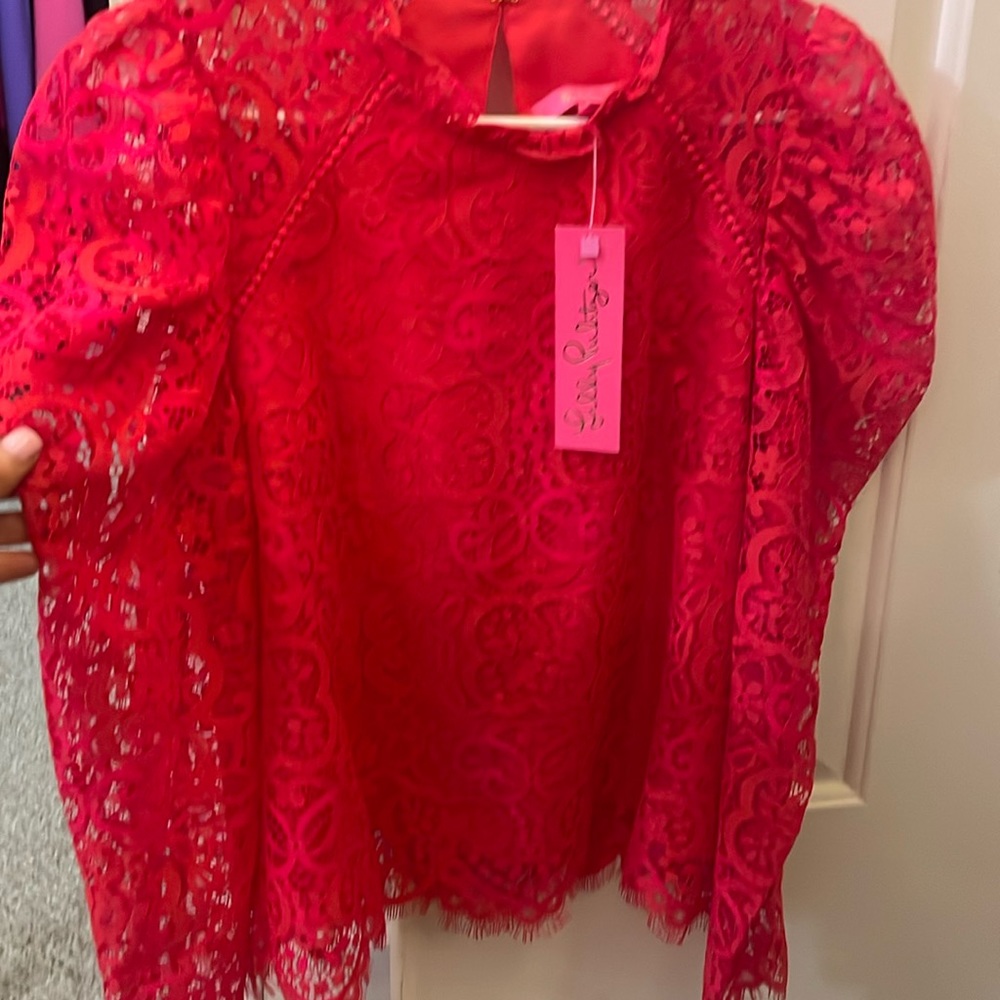 Lace long sleeve x small new with tags